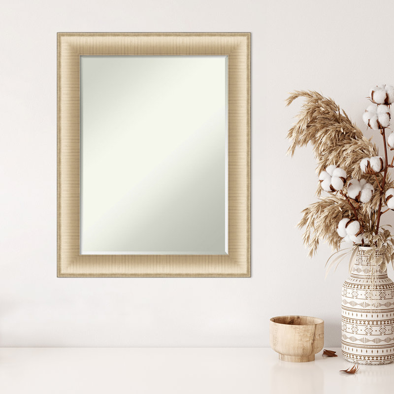 Jonnie Wall Mirror, 29" x 23", Brushed Champagne