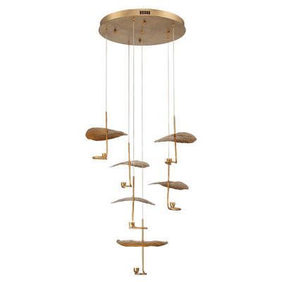 Lustre 6 lumières Lagatto en bronze