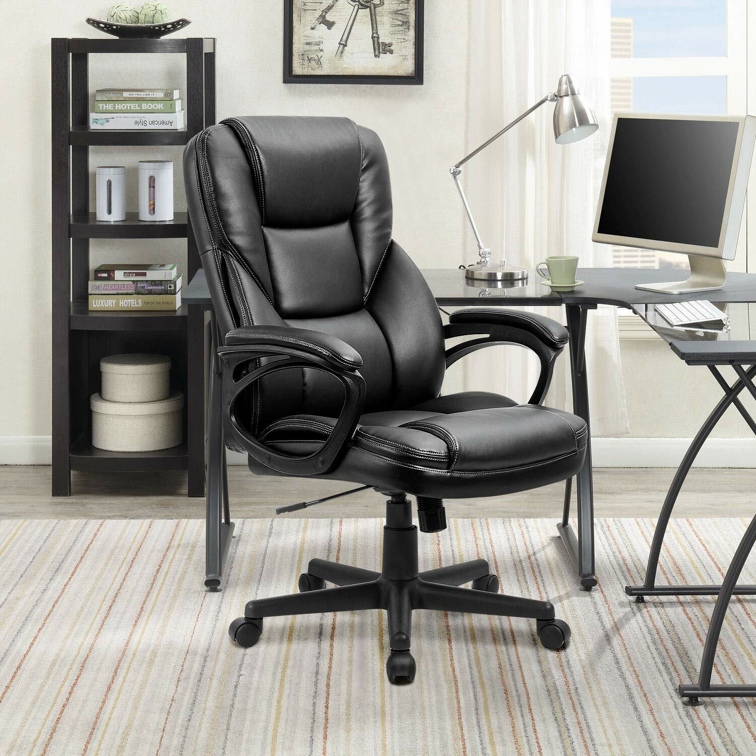 Slået lastbil seng Grundig Winston Porter Lollie Faux Leather Commercial Use Executive Chair with  Headrest & Reviews | Wayfair