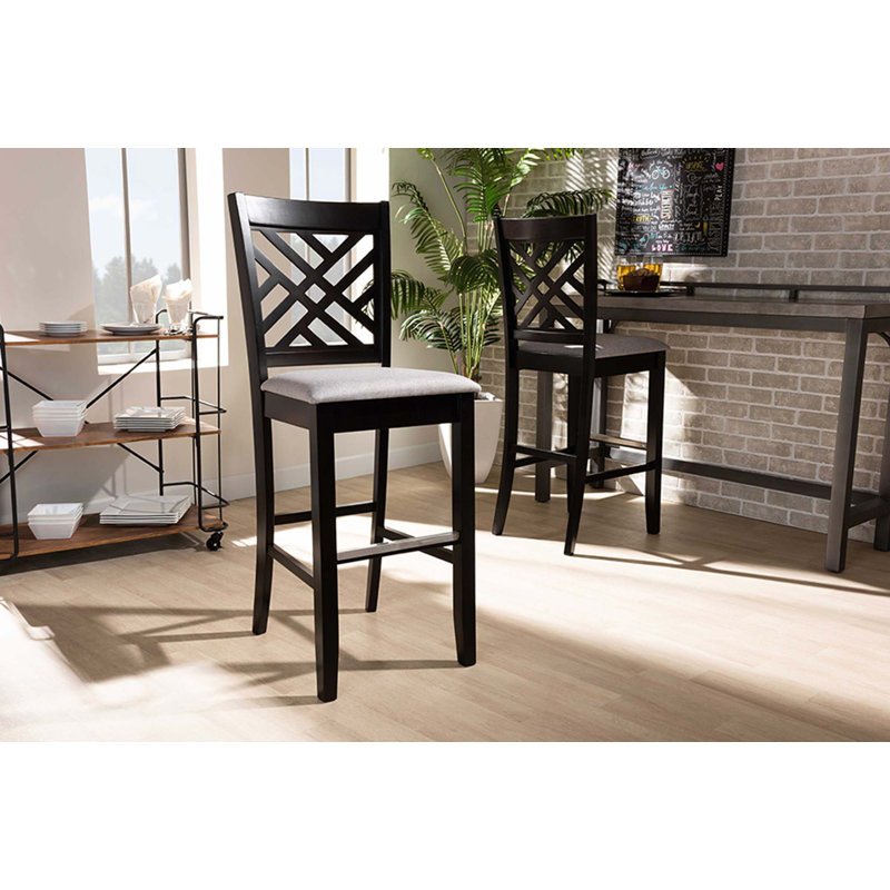 Tabouret 28,3 ", Cadre gris / brun foncé
