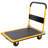 Foldable Platform Truck Push Dolly 660 lb. Weight Capacity Black and Yellow