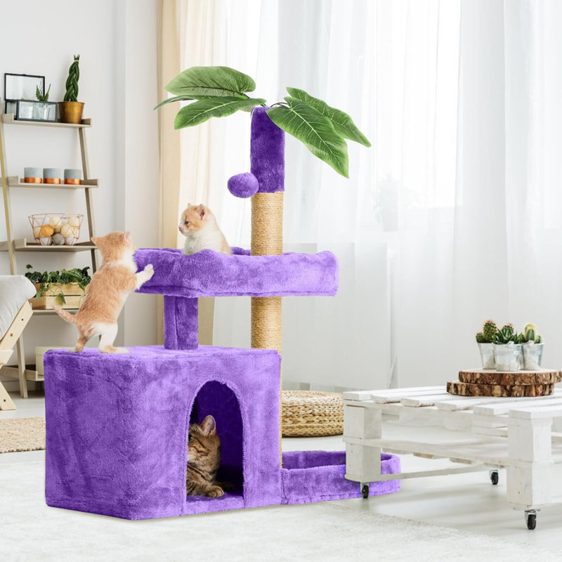 Braidyn-Drew 59'' H Cat Tree, Purple
