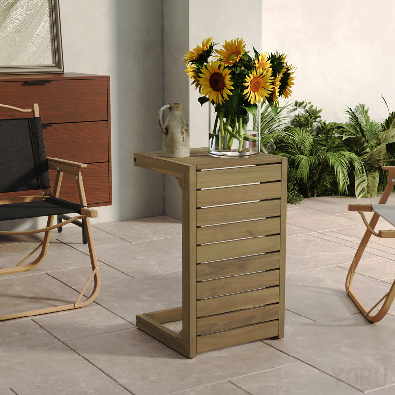 Table de bout en C brun