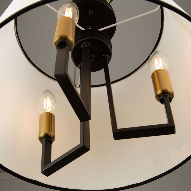 Linen Semi Flush Mount