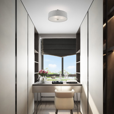 Zaydin Fabric Semi Flush Mount