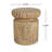 Terran Rustic MGO Wood-Grain Side Table with Tree-Stump Design