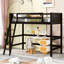 Lit mezzanine simple en bois massif avec base solide, utilisation durable