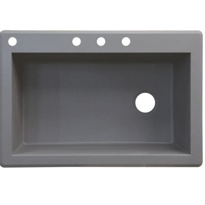 Évier de cuisine à simple cuve encastrable L 33 po x l 22 po Radius
