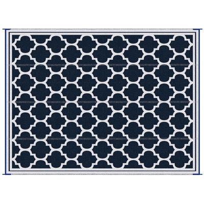 Outsunny Reversible Outdoor Rug Carpet,Waterproof Plastic Straw Rug, Portable Rv Camping Rugs With Carry Bag, Large Floor Mat For Backyard, Deck, Picnic, Beach