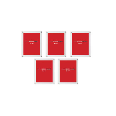 Cool Modern Frames Clear Acrylic Floating Picture Frame Set of 5 