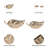 Sagebrook Home Elegant Leaf-Design Vases in Lustrous Gold Tone, Set of 2, Ideal for Home Decor Enthusiasts, Chic Centerpiece Addition.
