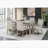 VANILLA REAL MARBLE DINNG TABLE