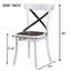 [Ensemble de 2] Chaises de salle à manger avec dossier en X en métal, structure en bois massif, chaises d'appoint de cuisine