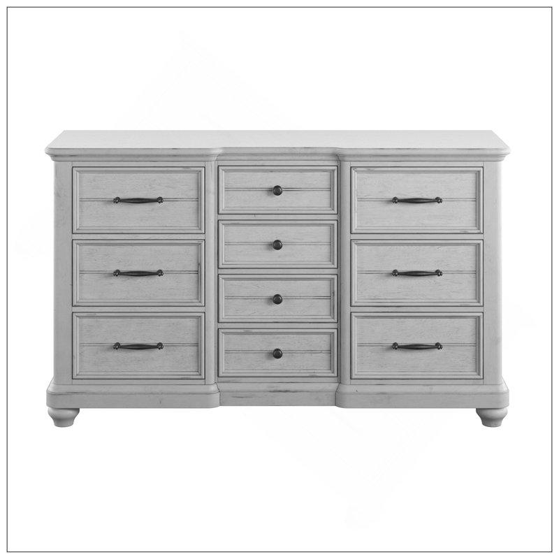 Commode 10 tiroirs grise