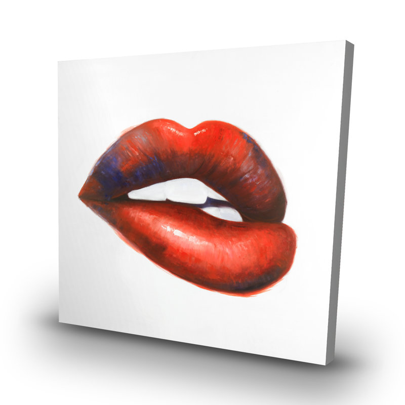 Beautiful mouth - 32"x32" art on canvas