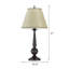 Ensemble de 2 lampes de table bronze et beige à abat-jour conique pour un éclairage intérieur élégant