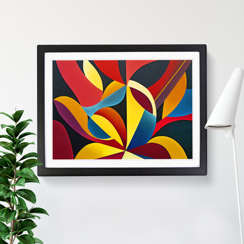 Breathtaking Modern Abstract - Single Picture Frame Print, 46cm H x 64cm W x 2cm D, Black Framed