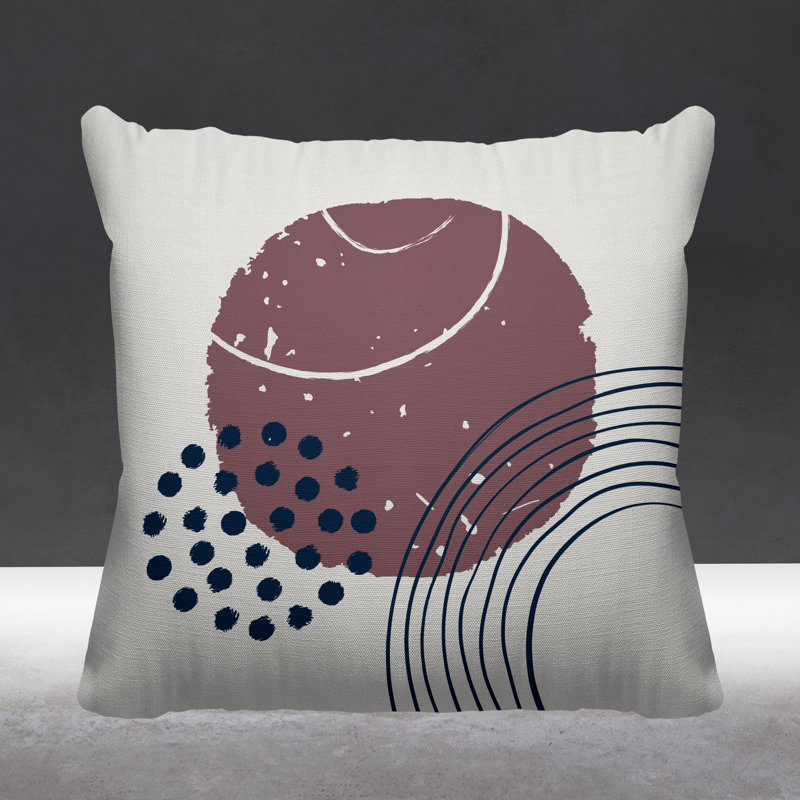 Aida Abstract Outdoor Reversible Throw Pillow, 15H" x 15W", 15H" x 15W"