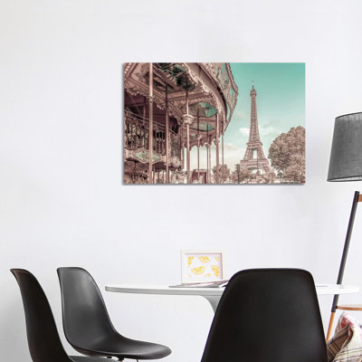 Typical Paris | Urban Vintage Style 1 Piece Wrapped Canvas Wall Art