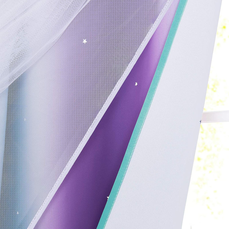 Blackout Curtain Pair, Purple/Blue