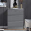 Warren 3 Drawer Chest of Drawers - Matt Dark Grey