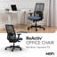 Chaise de bureau ergonomique HON Ignition 2.0 ReA Activ, inclinaison standard, structure noire, océan-119729029-119729026-119729028