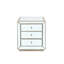 Élégante armoire à miroir à trois tiroirs argentée - Transformez votre chambre à coucher avec un rangement élégant pour 3 pièces en verre épais