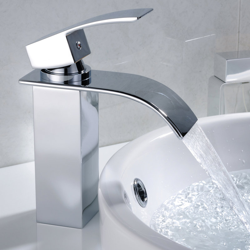 Robinet de salle de bain en finition - Lavabo de lavabo latéral à fixation sur le comptoir, 1 trou