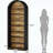 8-Tier Arched Bookshelf with Two-Tone Design