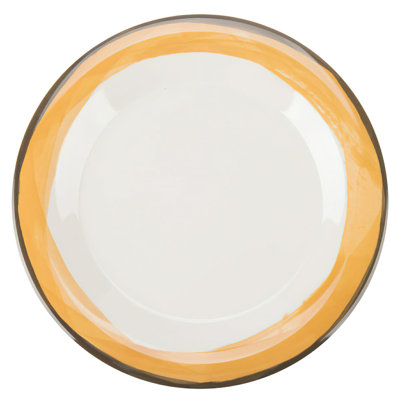 G.E.T. 7.5" Heavy-Duty Wide Rim Melamine Salad Plate (Set of 12)