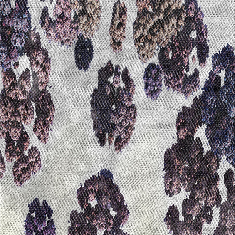 Tapis violet/gris tissé à la machine, Carré 8 pi