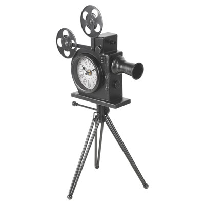 Roman Numeral Electric Clock in Black
