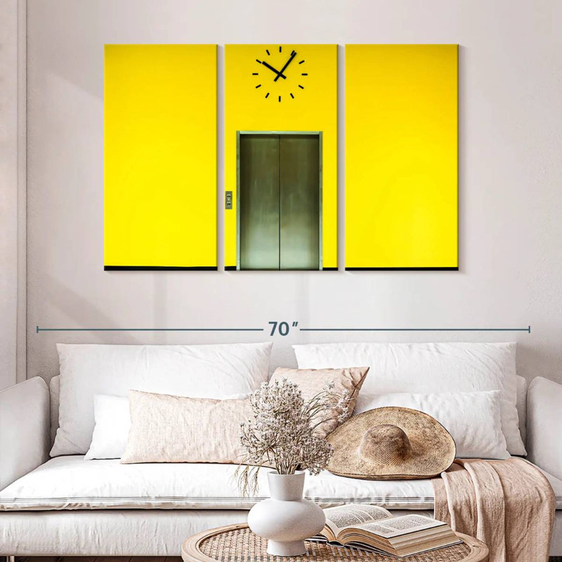 Yellow Elevator, 32" H x 50" W