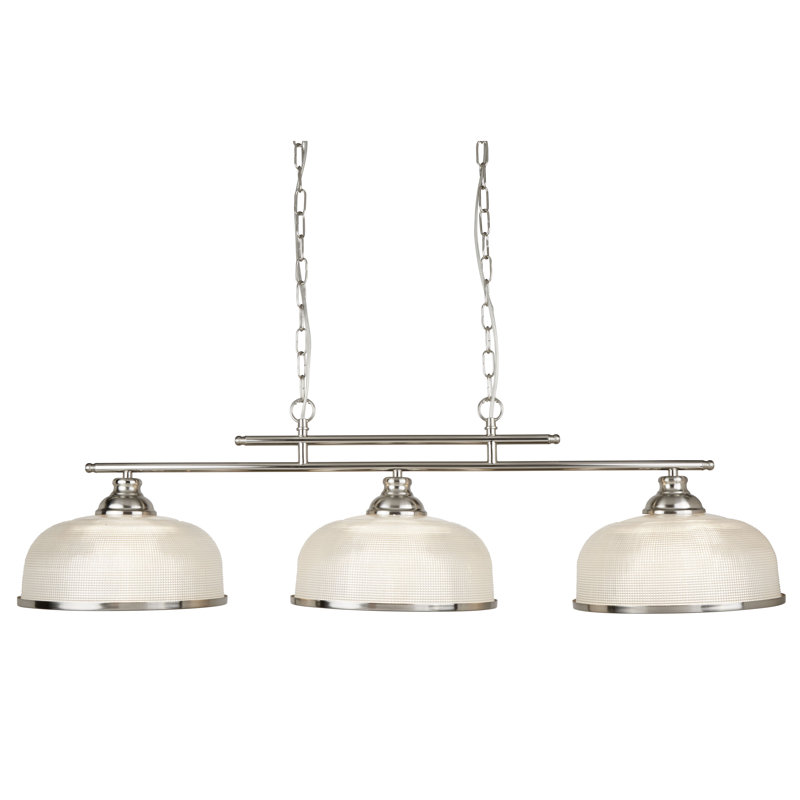 Asner 3-Light Kitchen Island Chandelier, Satin Silver