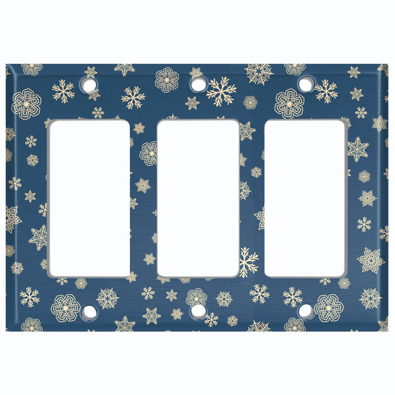 Plaque murale d'interrupteur à bascule Christmas 3-Gang, H 4,5 po x l 4,56 po x P 0,15 po