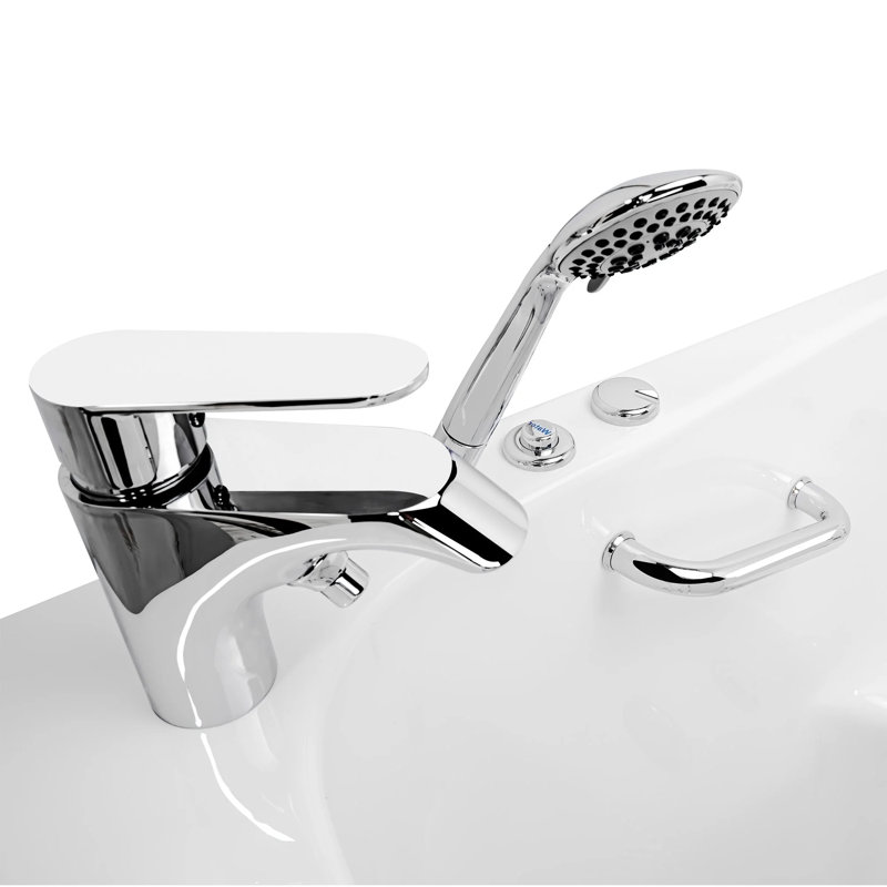 Ella Zen Acrylic Hydro Massage + Independent Foot Massage Walk in Tub 30"x60", Left Inward Swing Door, 2 Piece Faucet