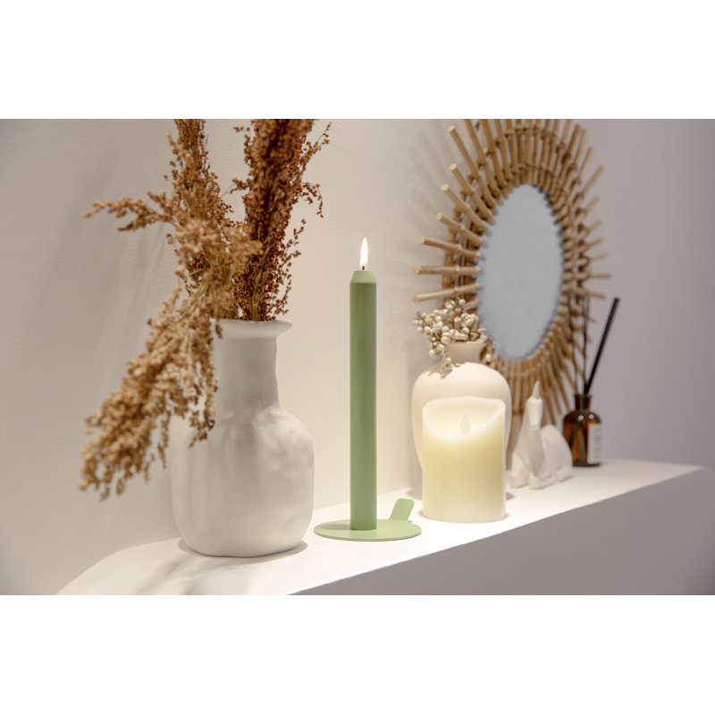 LuneDot; Modular Magnetic Taper Candle Holder Creates Endless Lighting Illustration Modern Design; GOLD, Green