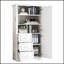 Armoire de rangement haute et large avec portes pour salle de bain / bureau, trois tiroirs, durable et résistante à l'eau