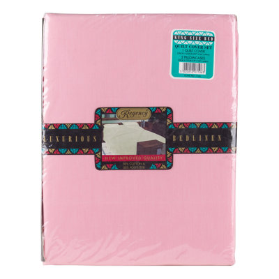 Cotton Blend, Polyester Solid Colour Duvet Cover Set with Pillowcases Included