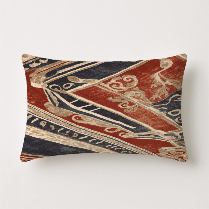 Cycladic Essence Indoor And Outdoor Throw Pillow, Rectangle 18"H x 25"W