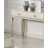 Sleek Silver Glam Sofa Table With Storage Drawers And 5Mm Tempered Glass Top, Perfect For Modern Living Rooms.