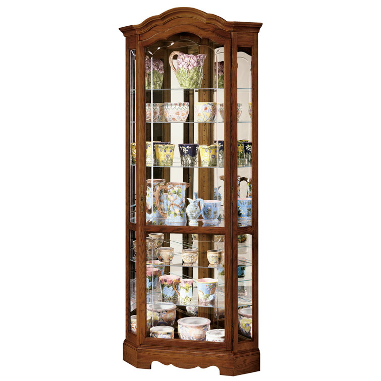 Corner Display Cabinets Lighted Curio Cabinet