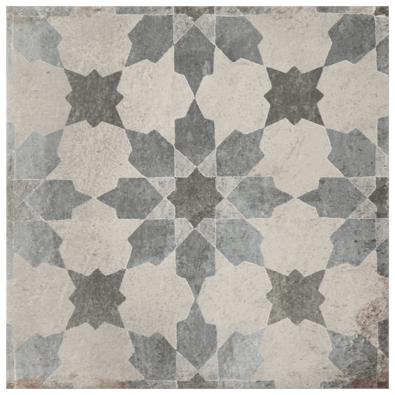 DAnticatto Decor 9" x 9" Porcelain Patterned Wall & Floor Tile