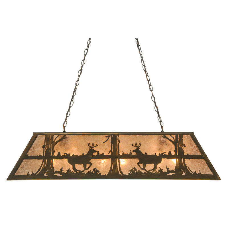 6 - Light Pendant, 24" - 45" H x 48" W x 17" D