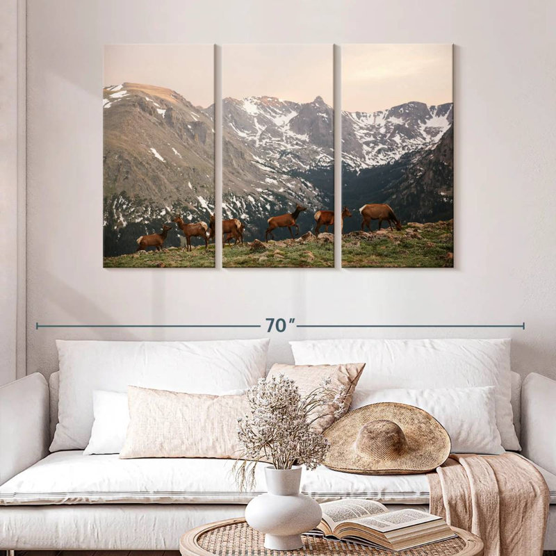 Brampt Deer Gang, 32" H x 50" W