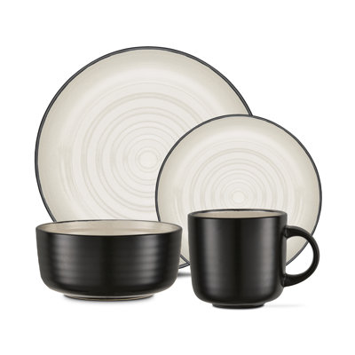 Luna Piece Stoneware Dinnerware Set - Service for 4