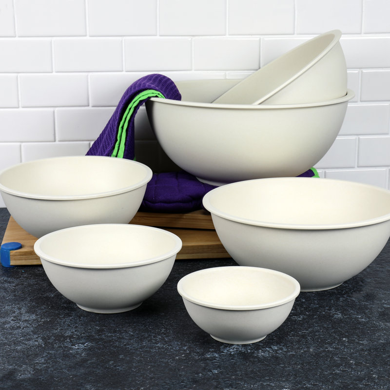 Natural Bamboo Fiber 6-Piece Mixing Bowl Set