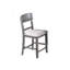 Gris de tissu à 2 dossiers - chaises hautes de salle à manger pour une salle de détente moderne avec siège rembourré confortable-42683107