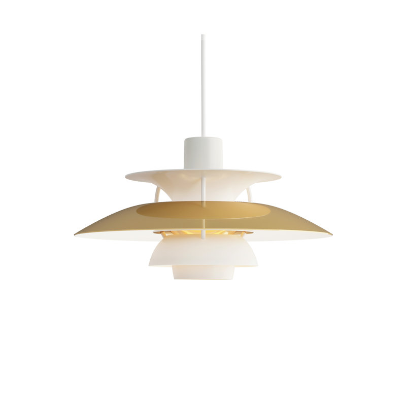 PH 5 1 - Light Pendant, Brass, 6.4" H x 11.8" W x 11.8" D