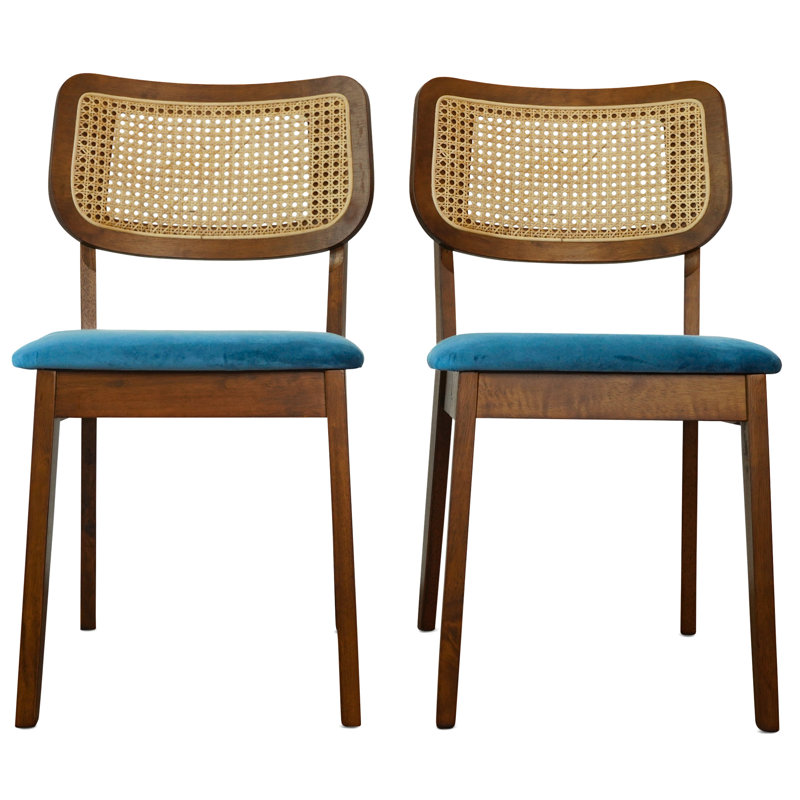 Brashears 19.3'' H Upholstered Side Chair, Navy Blue